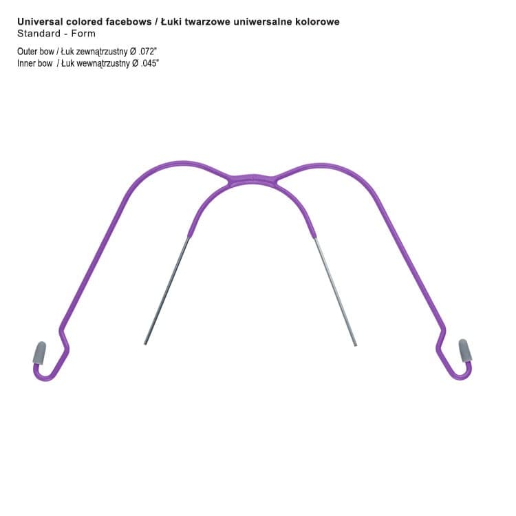 Facebow universal Standard-Form purple – oficiali Falcon Medical produkto nuotrauka