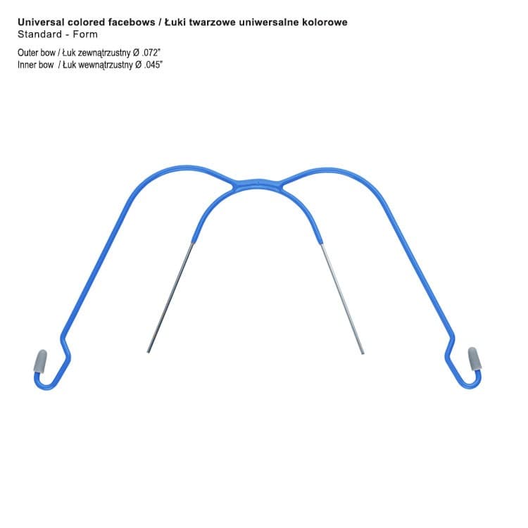 Facebow universal Standard-Form blue – oficiali Falcon Medical produkto nuotrauka