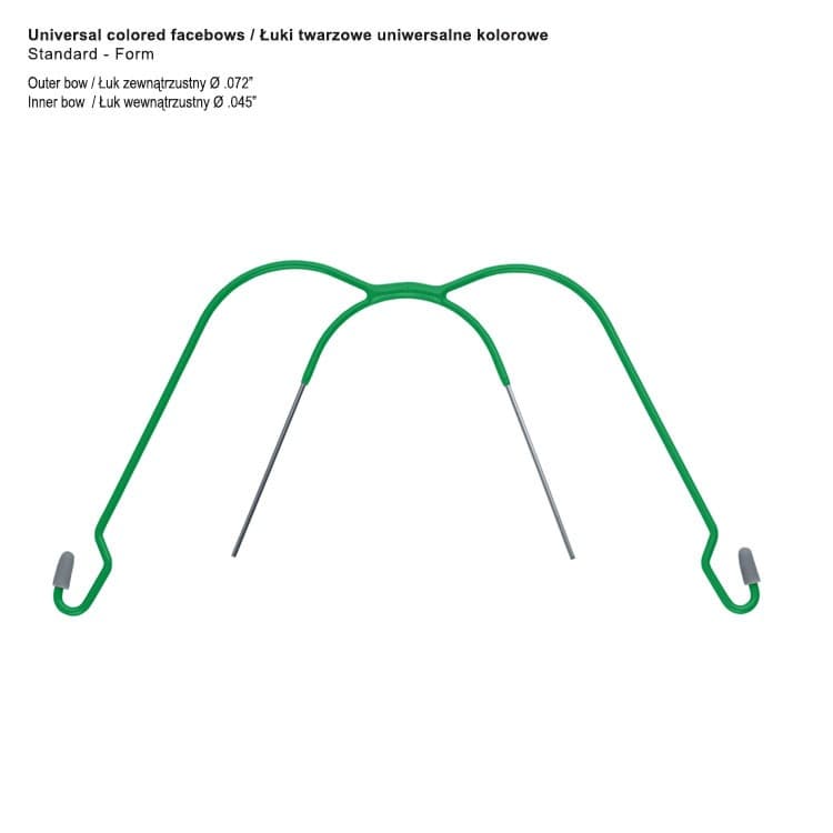Facebow universal Standard-Form dark green – oficiali Falcon Medical produkto nuotrauka