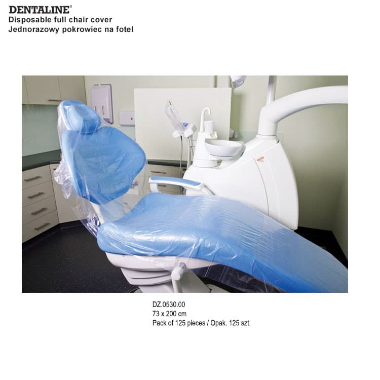 DENTALINE chair covers full 73 x 200cmn (Pack of 125 pieces) – oficiali Falcon Medical produkto nuotrauka