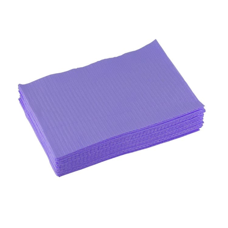 Dental Bibs, 3-ply, 33 x 45 cm, Lavender (Pack of 500 pieces) – oficiali Falcon Medical produkto nuotrauka