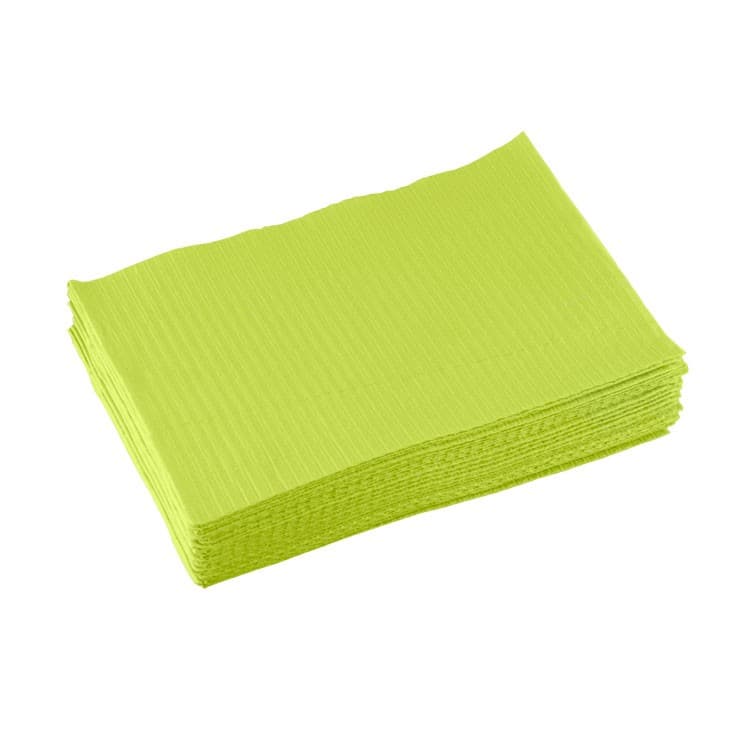 Dental Bibs, 3-ply, 33 x 45 cm, Green (Pack of 500 pieces) – oficiali Falcon Medical produkto nuotrauka