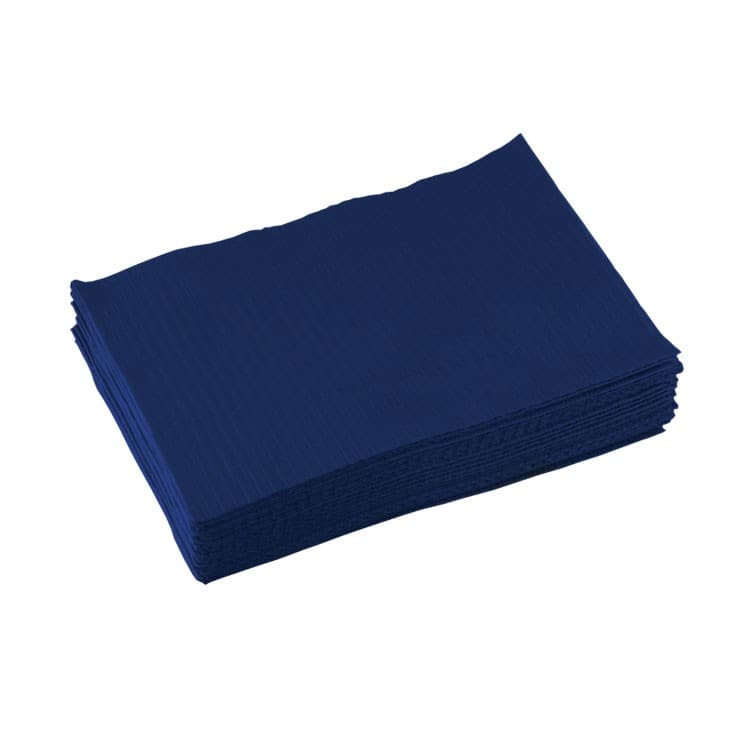 Dental Bibs, 3-ply, 33 x 45 cm, Dark Blue (Pack of 500 pieces) – oficiali Falcon Medical produkto nuotrauka