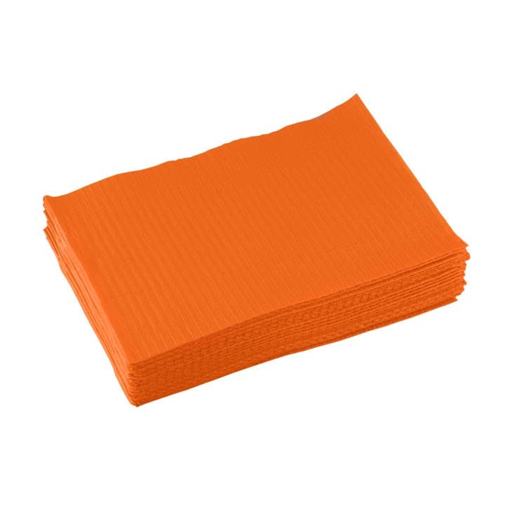 Dental Bibs, 3-ply, 33 x 45 cm, Orange (Pack of 500 pieces) – oficiali Falcon Medical produkto nuotrauka