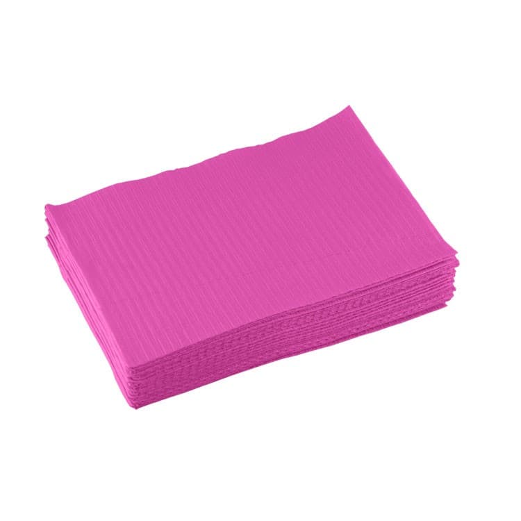 Dental Bibs, 3-ply, 33 x 45 cm, Fuchsia (Pack of 500 pieces) – oficiali Falcon Medical produkto nuotrauka