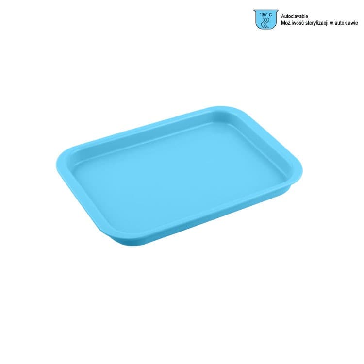 Instrument Tray plastic 240x165x20mm mini Light blue – oficiali Falcon Medical produkto nuotrauka