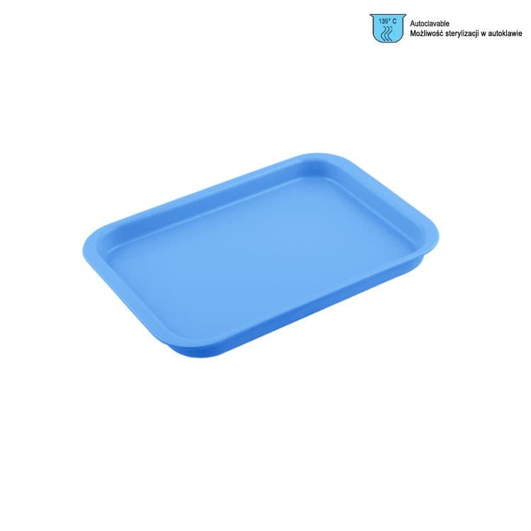 Instrument Tray plastic 240x165x20mm mini Baby blue – oficiali Falcon Medical produkto nuotrauka