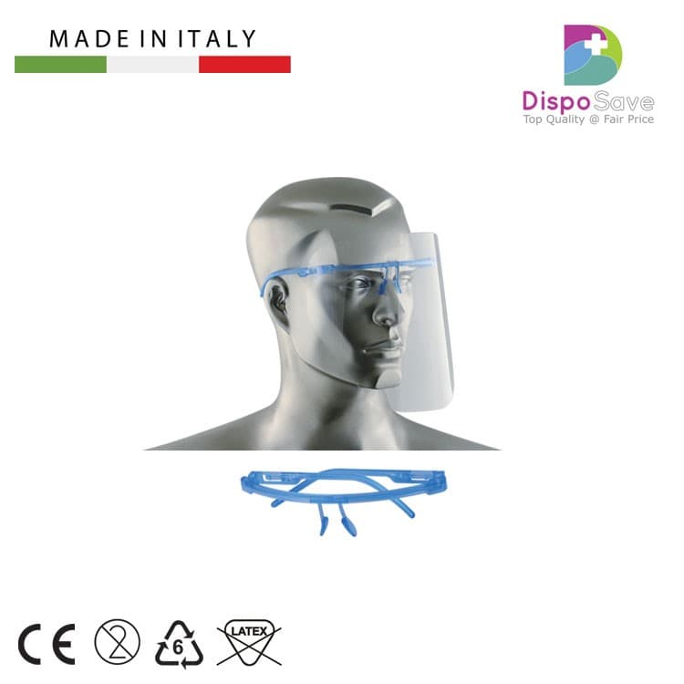 Visor-I frame blue + 12 face shields – oficiali Falcon Medical produkto nuotrauka