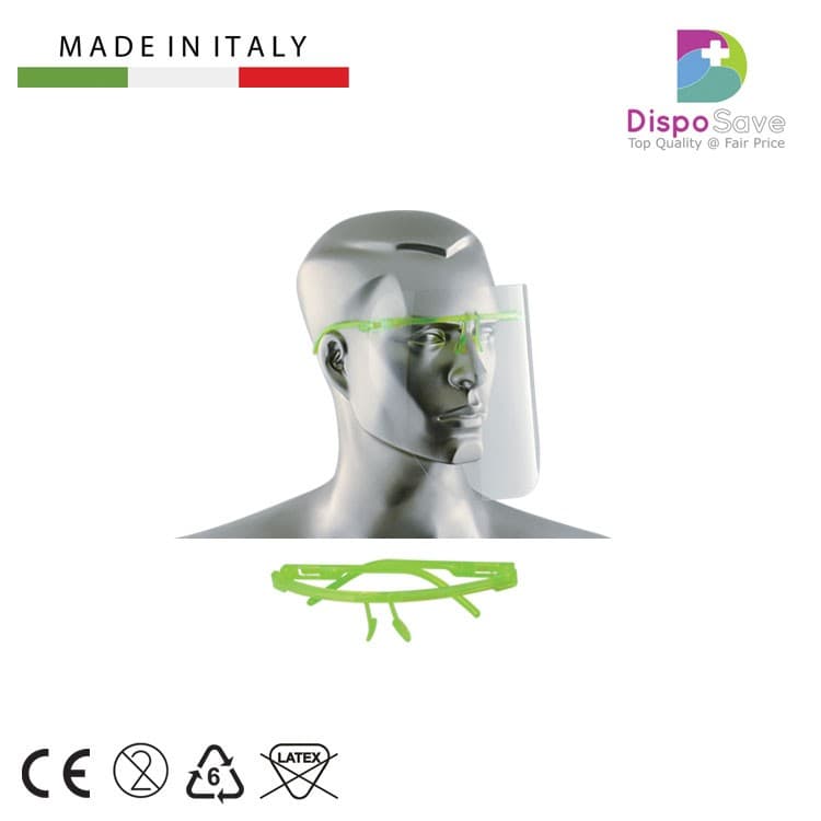 Visor-I frame green + 12 face shields – oficiali Falcon Medical produkto nuotrauka