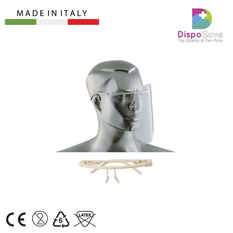 Visor-I frame white + 12 face shields – oficiali Falcon Medical produkto nuotrauka