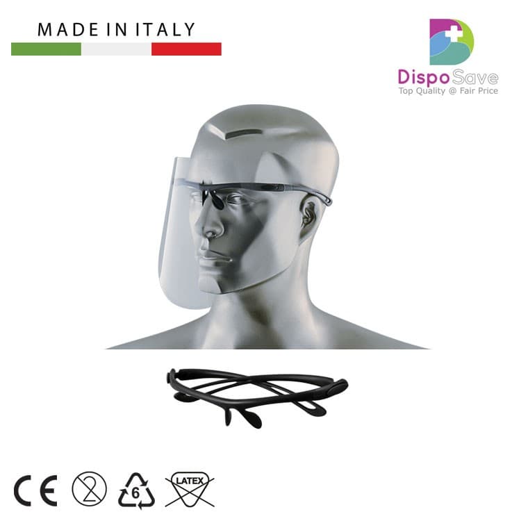 Visor-II frame black + 12 face shields – oficiali Falcon Medical produkto nuotrauka