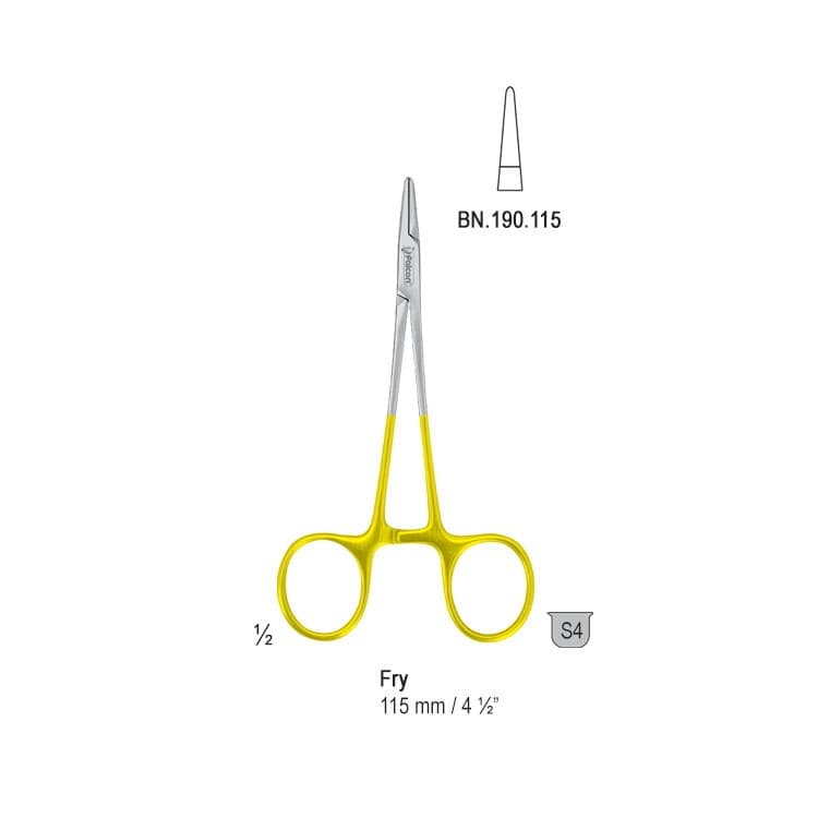 Falcon-Grip Needle holder Fry 115mm TC smooth – oficiali Falcon Medical produkto nuotrauka
