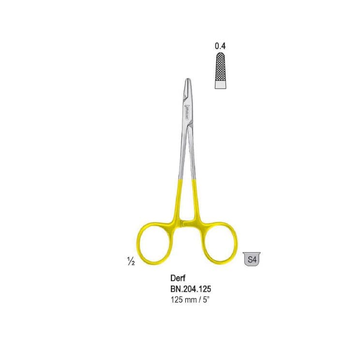 Falcon-Grip Needle holder Derf 125mm TC – oficiali Falcon Medical produkto nuotrauka