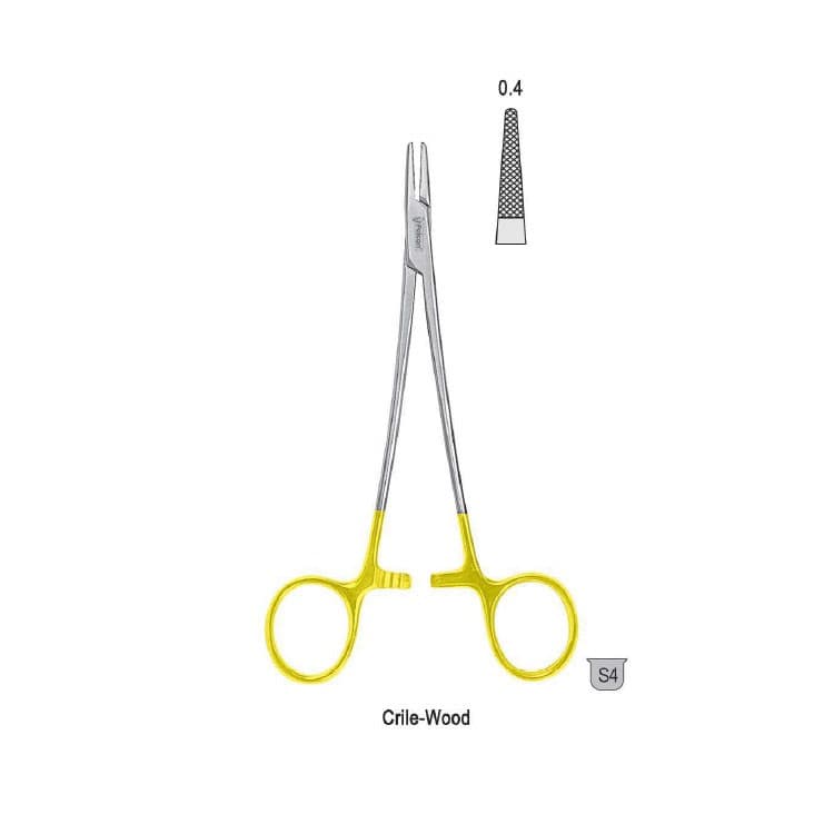 Falcon-Grip Needle holder Crile-Wood 180mm TC – oficiali Falcon Medical produkto nuotrauka