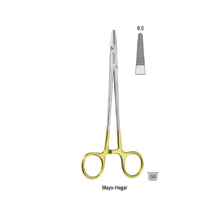 Falcon-Grip Needle holder Mayo-Hegar 300mm TC – oficiali Falcon Medical produkto nuotrauka