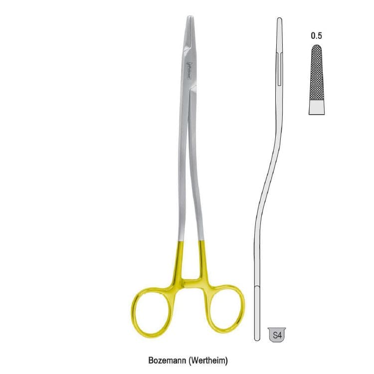 Falcon-Grip Needle holder Bozemann (Wertheim) S-Shape 240mm TC – oficiali Falcon Medical produkto nuotrauka