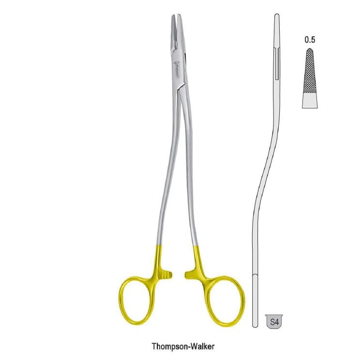 Falcon-Grip Needle holder Thompson-Walker S-Shape 150mm TC – oficiali Falcon Medical produkto nuotrauka