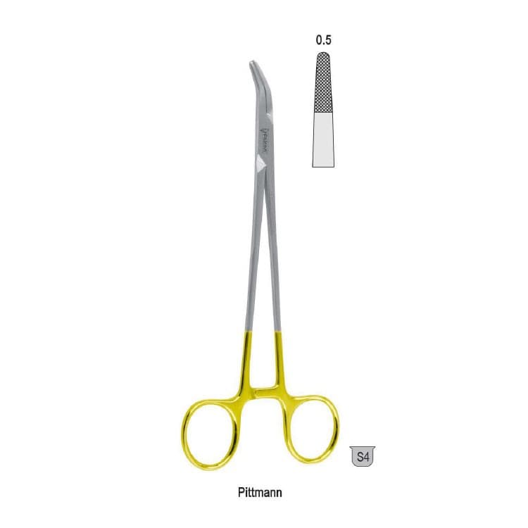 Falcon-Grip Needle holder Pittmann side curved 200mm TC – oficiali Falcon Medical produkto nuotrauka