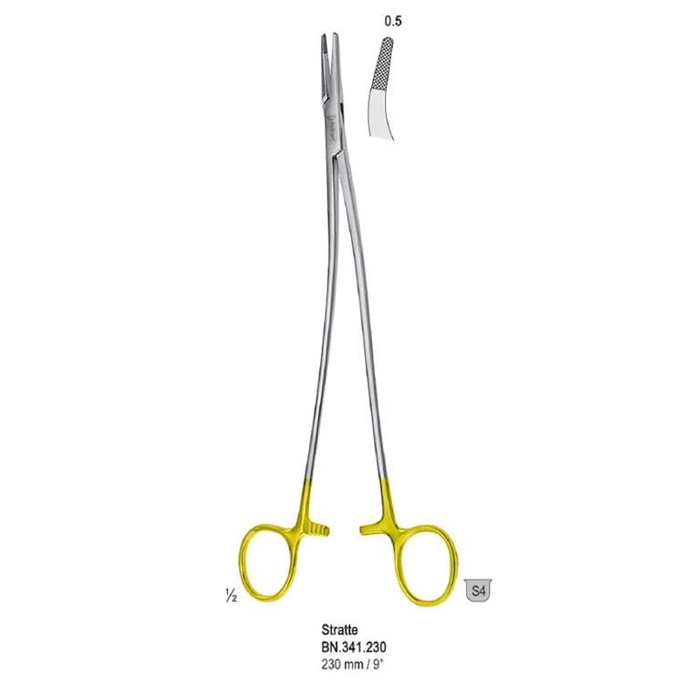 Falcon-Grip Needle holder straightatte curved 230mm TC – oficiali Falcon Medical produkto nuotrauka