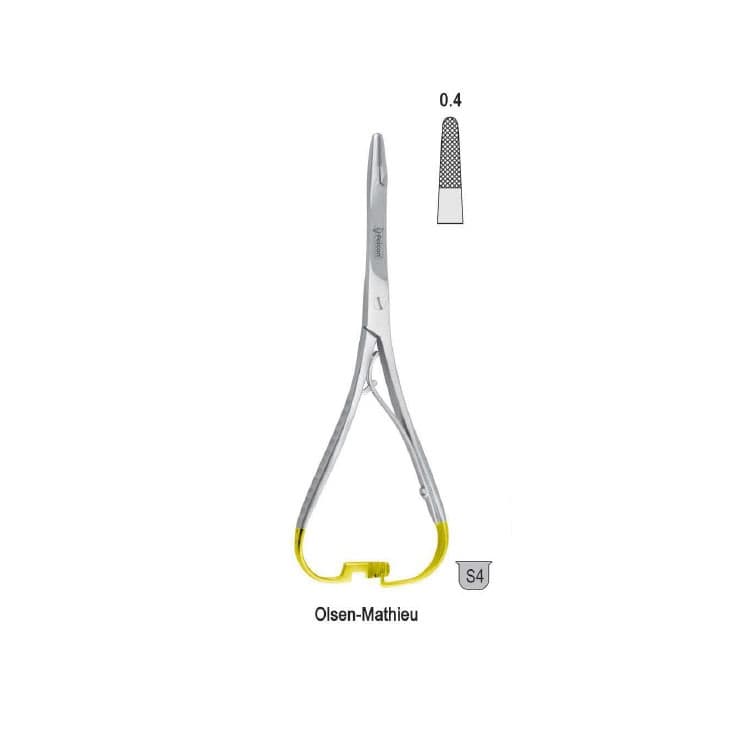 Falcon-Grip Needle holder with scissors Olsen-Mathieu 200mm TC – oficiali Falcon Medical produkto nuotrauka