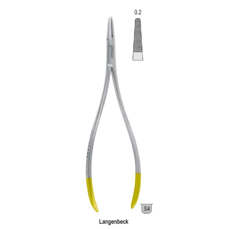 Falcon-Grip Needle holder Langenbeck 200mm TC – oficiali Falcon Medical produkto nuotrauka