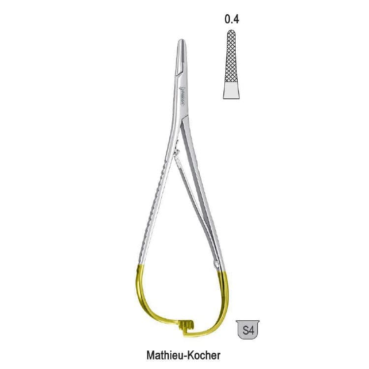 Falcon-Grip Needle holder Mathieu-Kocher 140mm TC – oficiali Falcon Medical produkto nuotrauka