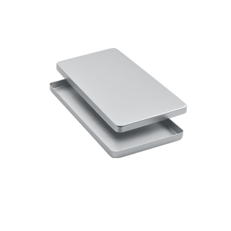 Solid cover for mini trays, aluminum silver 182x103x13mm – oficiali Falcon Medical produkto nuotrauka