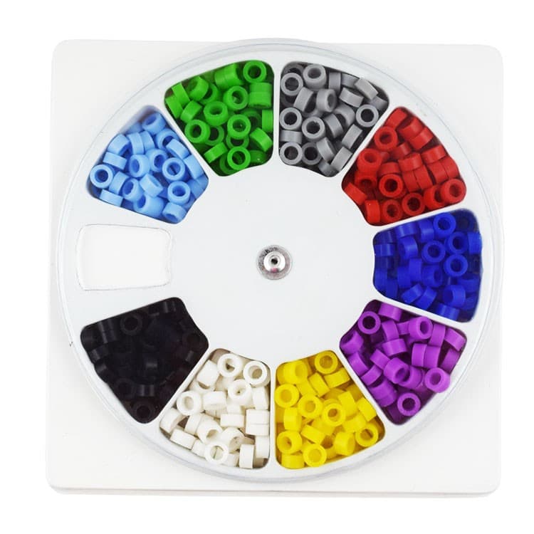Color code ring silicone regular assorted (Pack of 225 pieces) – oficiali Falcon Medical produkto nuotrauka