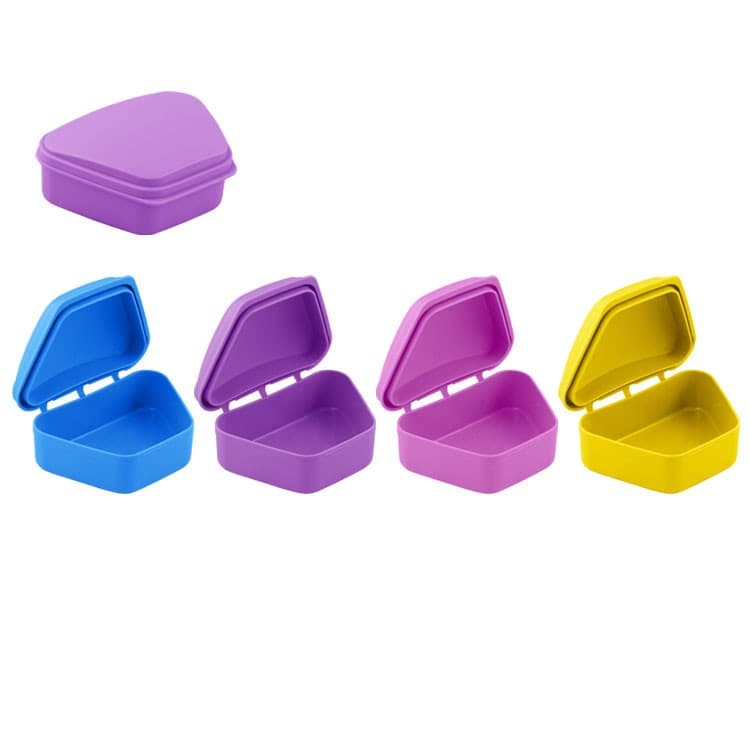 Denture cases midi, assorted colors 90 x 60 x 35mm (Pack of 10 pieces) – oficiali Falcon Medical produkto nuotrauka
