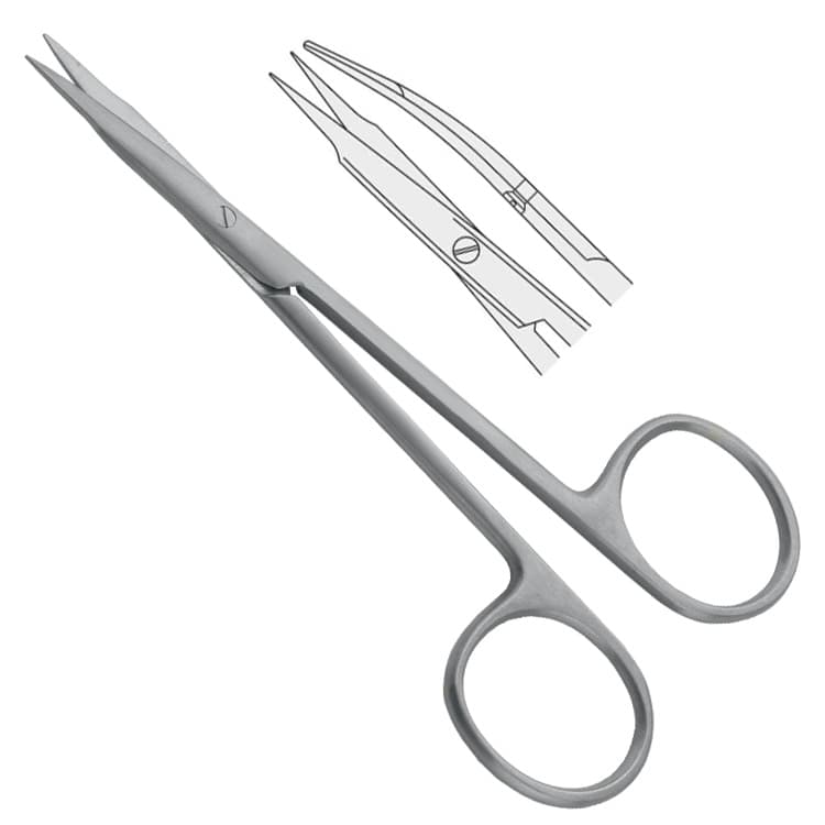 Scissors Stevens sharp/sharp curved 115mm – oficiali Falcon Medical produkto nuotrauka