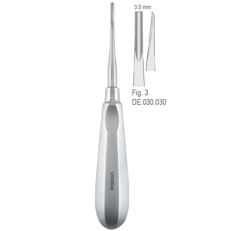 Elevator Bein 3mm fig.3 – oficiali Falcon Medical produkto nuotrauka