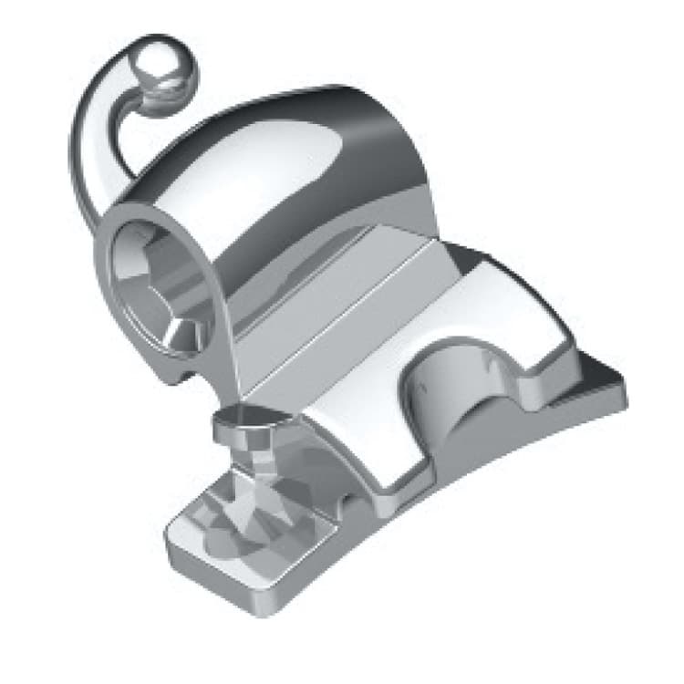 Deluxe Buccal tube combination convertible, weldable .018″ upper left gingival headgear tube .045″ – oficiali Falcon Medical produkto nuotrauka