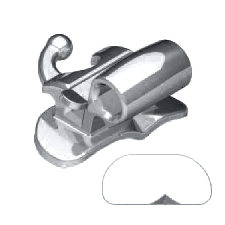 Deluxe Buccal tube combination convertible, bondable .018″ upper left occlusal Headgear tube .045″ – oficiali Falcon Medical produkto nuotrauka