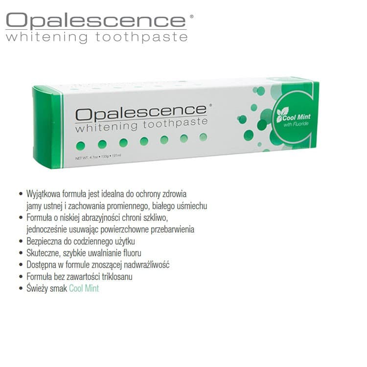 Opalescence Whitening Toothpaste Fluoride Cool Mint 20ml – oficiali Falcon Medical produkto nuotrauka