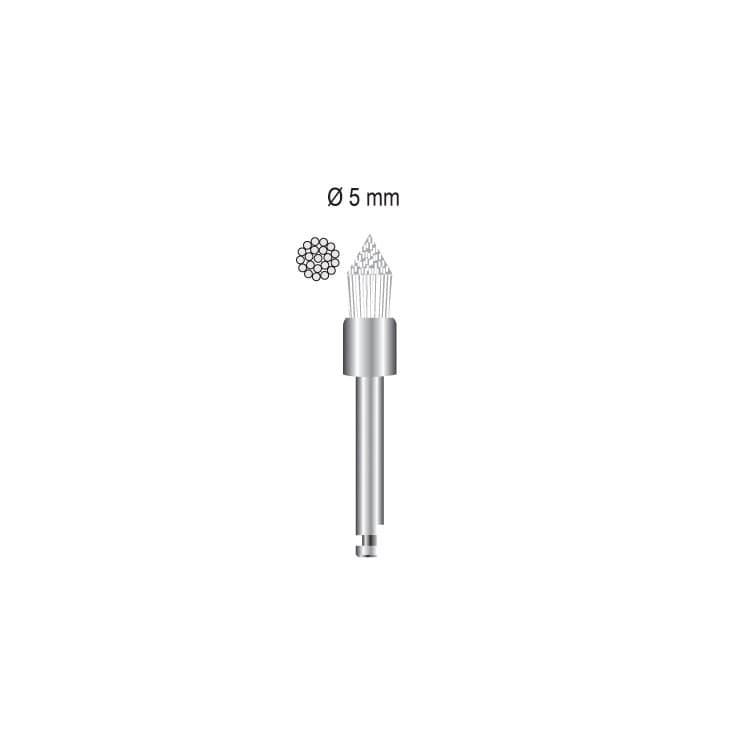 Prophy brush Ø 5mm pointed, white nylon RA – oficiali Falcon Medical produkto nuotrauka