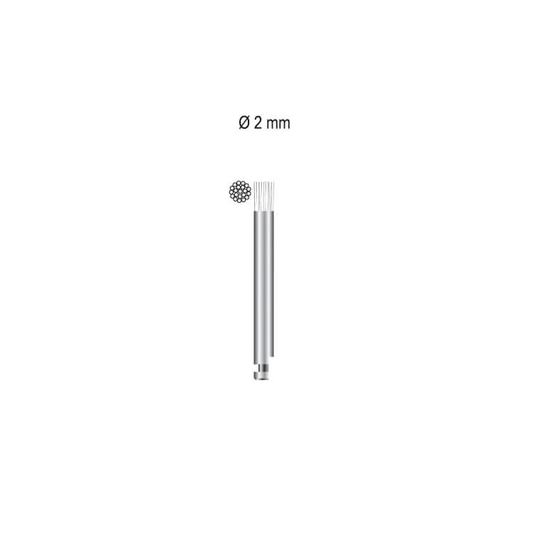 Prophy brush Microtuft Ø 2.35mm, white nylon RA – oficiali Falcon Medical produkto nuotrauka