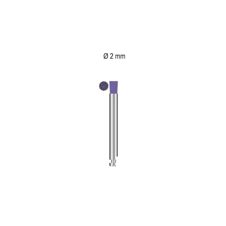 SMART Prophy brush Microtuft Ø 2.35mm,purple nylon medium hard RA – oficiali Falcon Medical produkto nuotrauka
