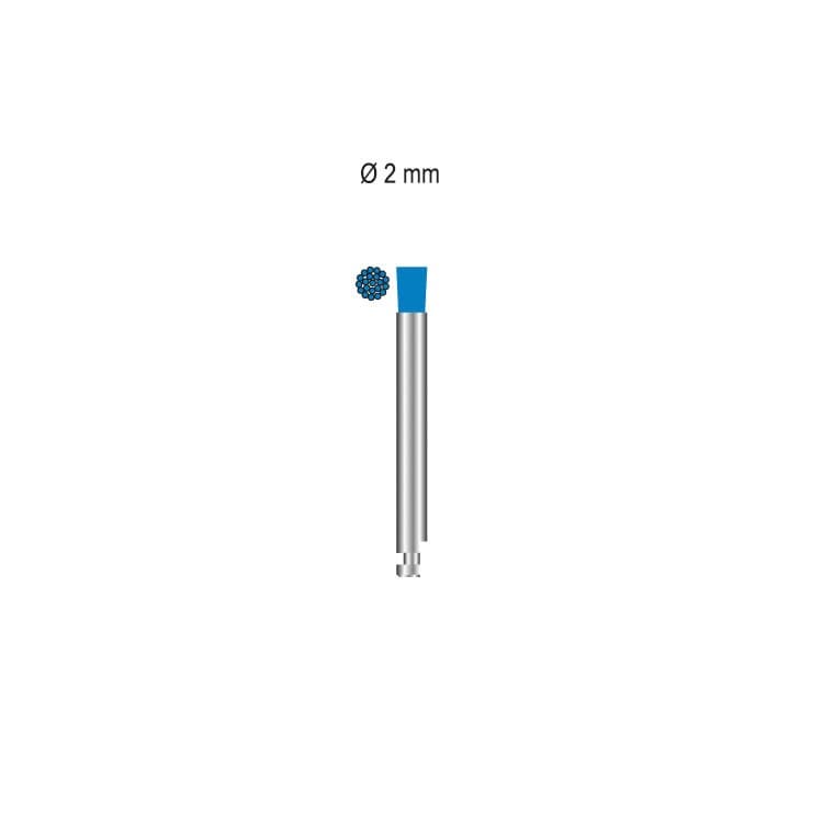 SMART Prophy brush Microtuft Ø 2.35mm, blue nylon hard RA – oficiali Falcon Medical produkto nuotrauka