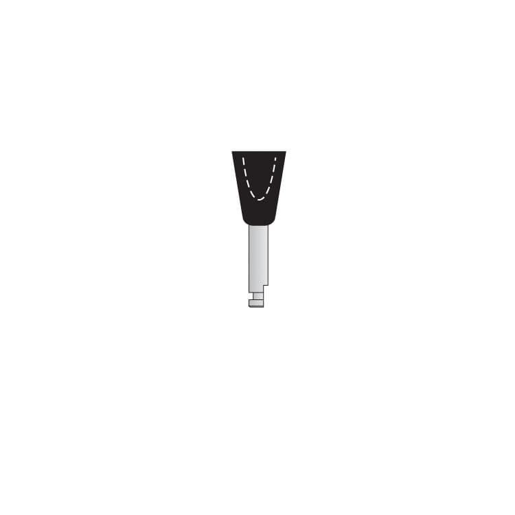 Amalgam-Metal, Synthetic rubber polishers STEP-1 Ø 6.5 x 9.0mm RA – oficiali Falcon Medical produkto nuotrauka