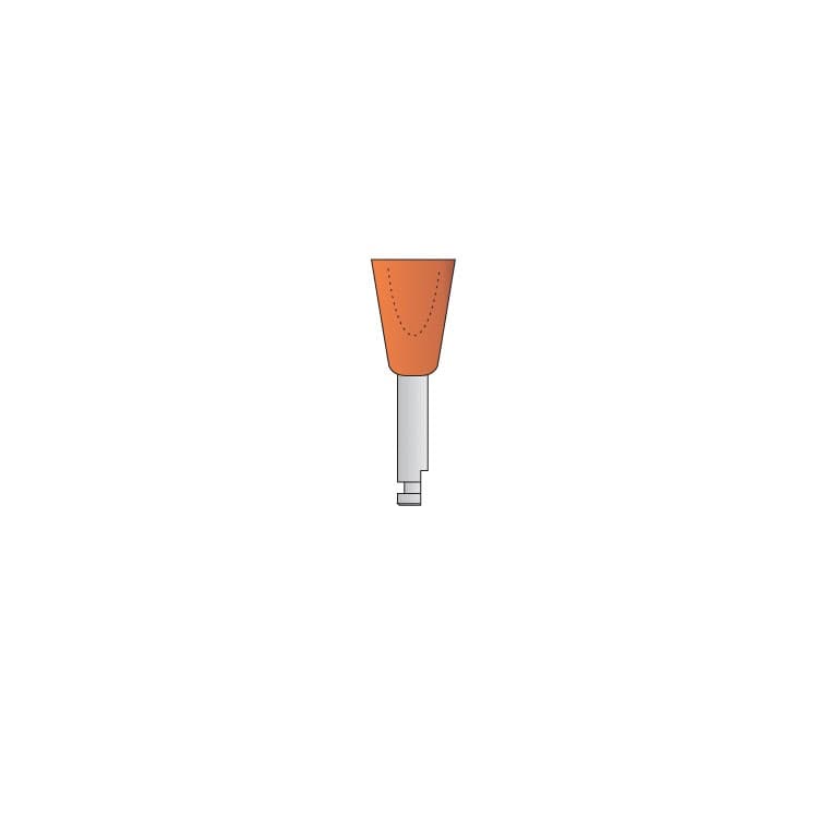 Amalgam-Metal, Synthetic rubber polishers STEP-2 Ø 6.5 x 9.0mm RA – oficiali Falcon Medical produkto nuotrauka