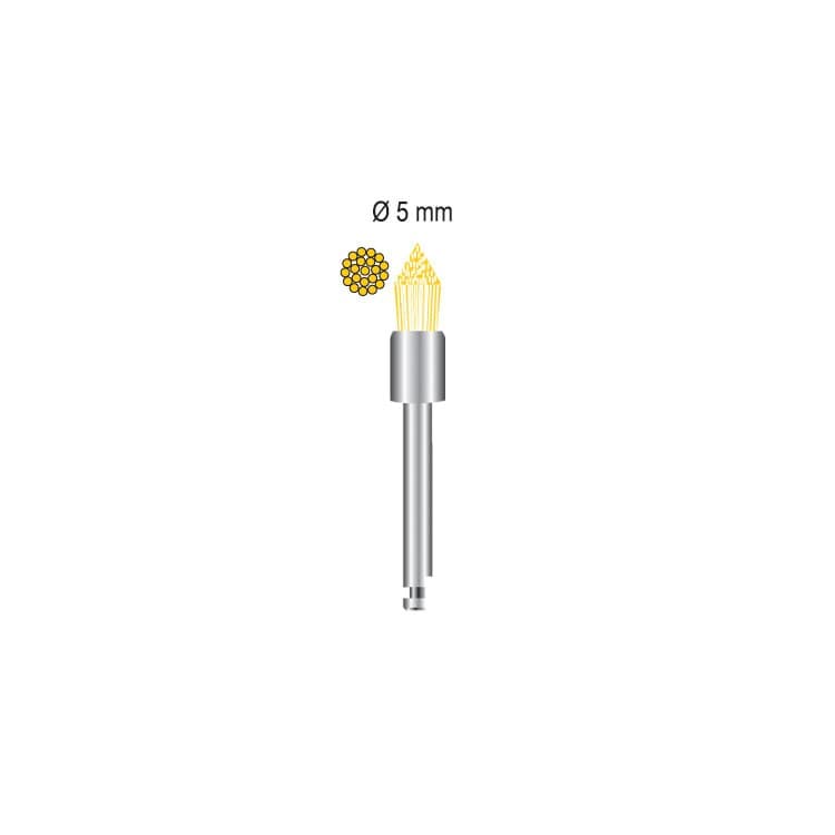 Prophy brush Ø 5mm pointed, natural hair RA – oficiali Falcon Medical produkto nuotrauka