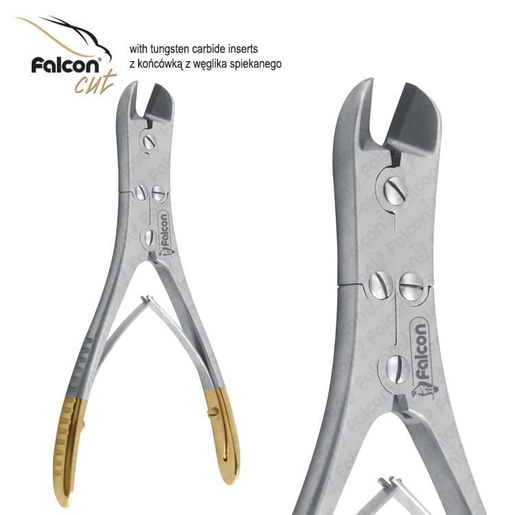 Falcon-Cut wire cutter x-action angled 155mm TC – oficiali Falcon Medical produkto nuotrauka