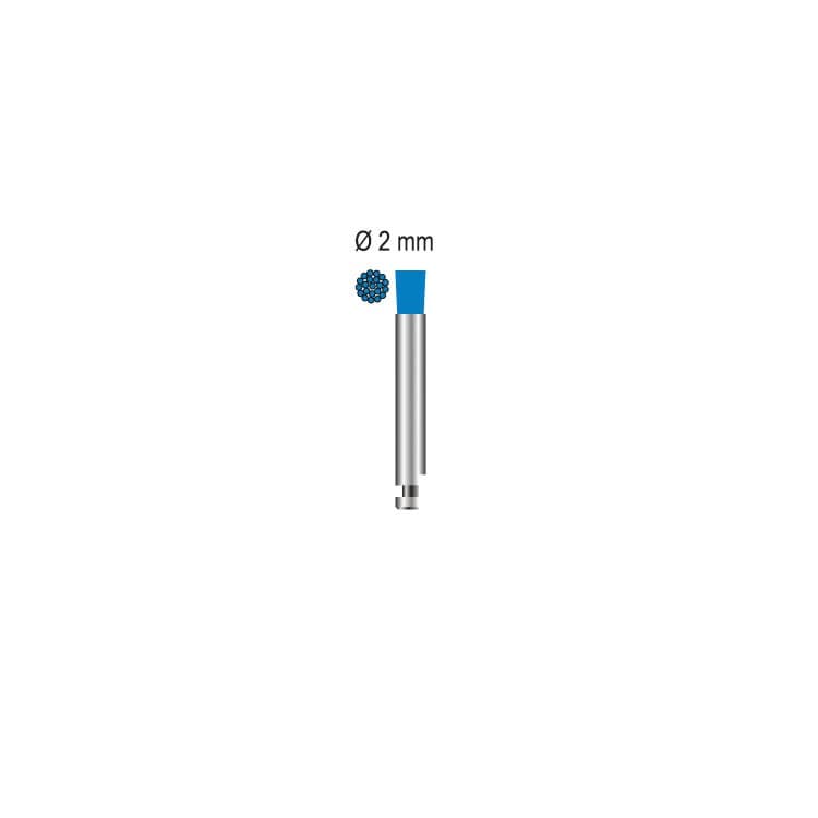 SMART Prophy brush Microtuft short Ø 2.35mm, blue nylon hard RA – oficiali Falcon Medical produkto nuotrauka