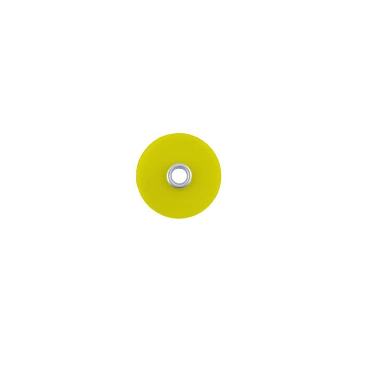 S-FLEX polishing discs yellow, extra thin fine grit Ø 13 mm (Pack of 25 pieces) – oficiali Falcon Medical produkto nuotrauka