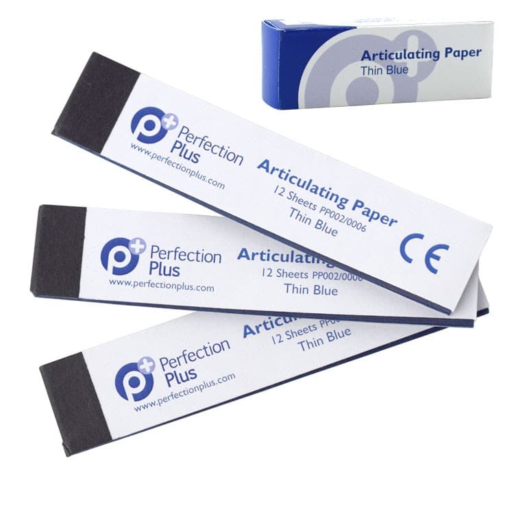 P+ Articulating paper thin blue, 71 microns (12 x 12 sheets) – oficiali Falcon Medical produkto nuotrauka