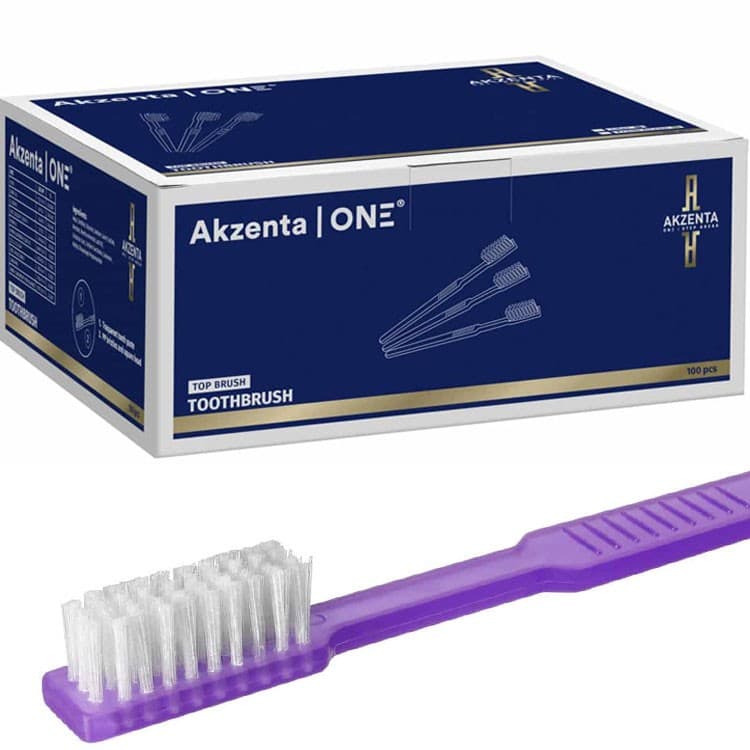 AKZENTA|ONE Disposable toothbrush (Pack of 100 pieces) – oficiali Falcon Medical produkto nuotrauka