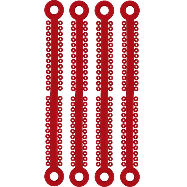 ElastoMax Duo ligatures, Latex free, red (20 sticks, 1008 ligatures) – oficiali Falcon Medical produkto nuotrauka