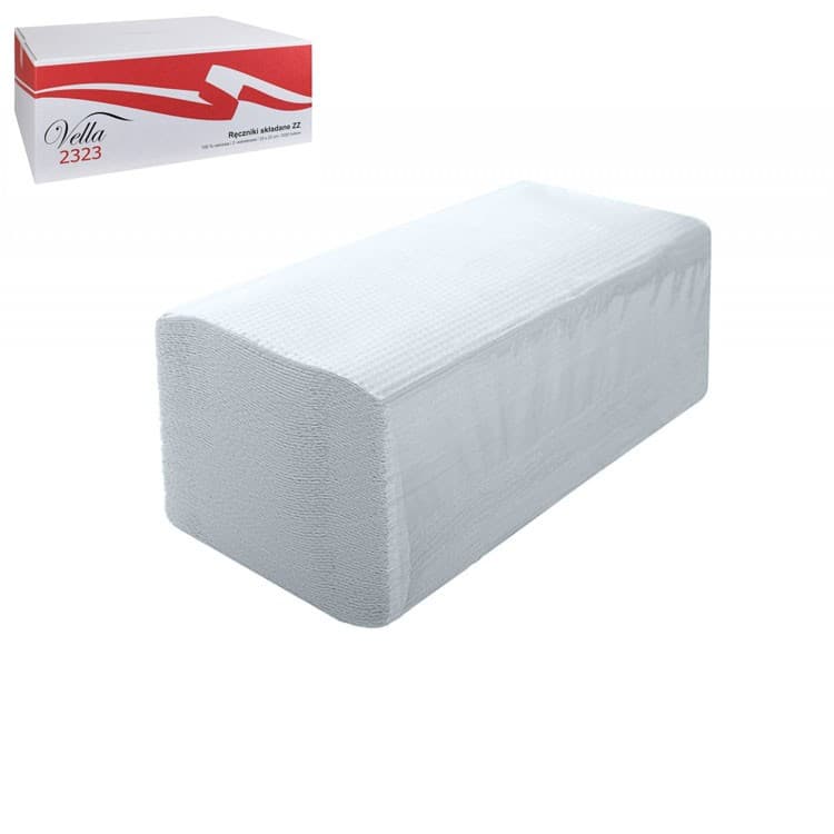 Ręczniki ZZ VELLA 2323 celuloza 2 warstwowe 23 x 23 cm 3000szt. – oficiali Falcon Medical produkto nuotrauka