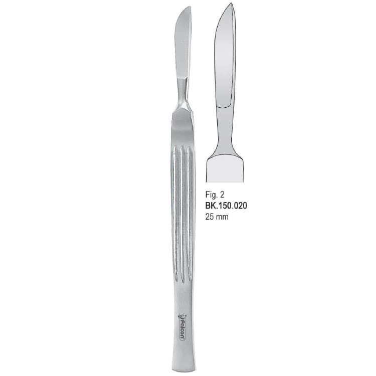 Scalpel stainless steel 25mm blade fig. 2 – oficiali Falcon Medical produkto nuotrauka