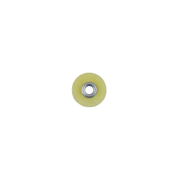 S-FLEX polishing discs yellow, extra thin fine grit Ø 9 mm(Pack of 25 pieces) – oficiali Falcon Medical produkto nuotrauka
